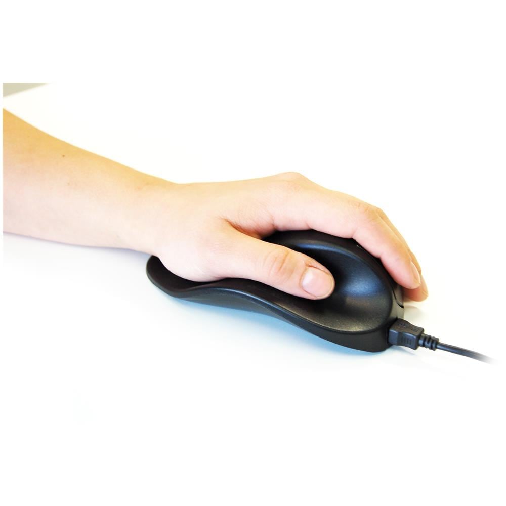 HandShoeMouse Wireless, USB, BlueTrack, Ufficio, Nero, Mancino, Cavo - Foto 1
